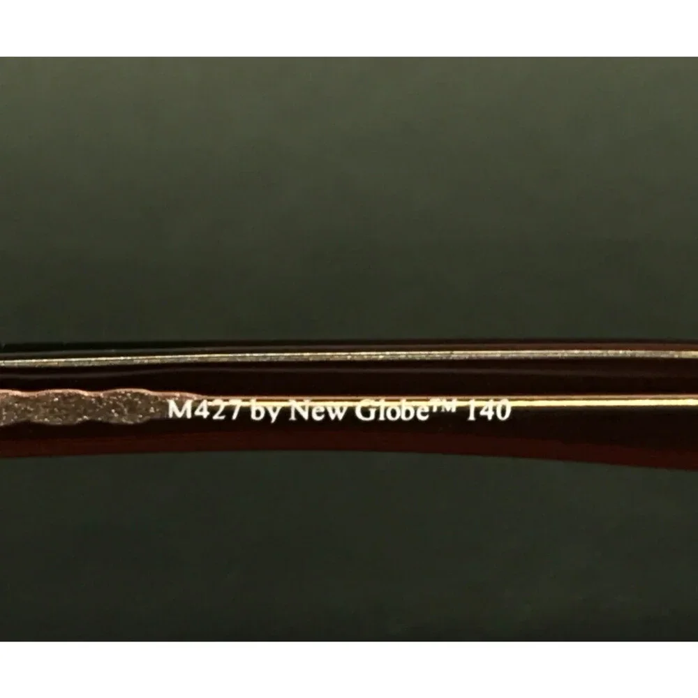 New Globe Eyeglasses Frames M427 BROWN Clear Rectangle Full Rim 56-15-140